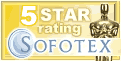 5 stars rating at Sofotex.com